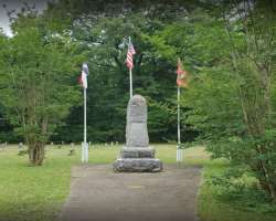 A 12-foot obelisk was erected in the cemetery in the memory of unknown soldiers buried there.